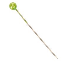 Artikel Gröna pärlhalsade blomsternålar, mångsidiga, Ø4 mm, 40 mm, 150 stycken