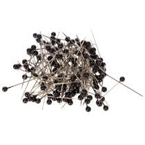 Artikel Blomsternålar med svarta pärlhuvuden, Ø4 mm, 40 mm, 150 stycken