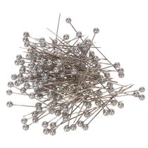 Artikel Pärlhalsade blomster- och dekorationsnålar, silver, Ø4 mm, 40 mm, 150 stycken