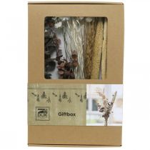 Artikel Dekorativ torkad blombukett, rosa vildblomsmix DIY-set, kreativ bordsdekoration, 30-35 cm hög