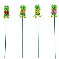 Artikel Växtpluggar grodor dekorativa blompluggar 24cm 16 st