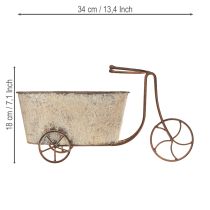 Artikel Planteringscykel blomkruka cykel rostgrå 34×16×18cm