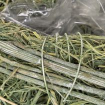 Artikel Dekorativt hjärta av naturgräs med folieinlägg, 14 cm, 2 stycken