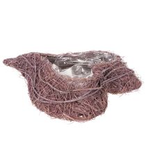 Artikel Hjärtformad skål gjord av kvistar med folieinsats, 37 cm
