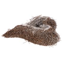 Artikel Hjärtformad kruka gjord av kvistar med folie, 20 cm, 2 stycken