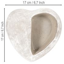 Artikel Hjärtformad kruka, gjuten sten, dekorativ kruka, 17 cm