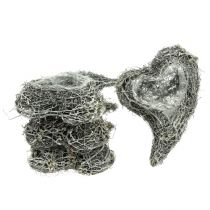 Artikel Dekorativ kruka med hjärtan i form av vinrankor, vit, kreativ planteringsidé för hemmet och presenter, plastfilm, set om 4, 15 cm x 23 cm x 5 cm