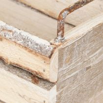 Artikel Planteringskärl Trä Bark Naturligt Handtag L29cm/23cm Set 2st