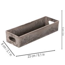 Artikel Kompakt rektangulär bricka, mångsidig användning för dekoration och plantering, 23 cm