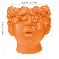 Artikel Plant Head Planter Byst Plant Kruka Orange 13,5×13×14cm