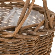 Artikel Plantkorg med handtag oval pilbrun 28/24cm set om 2