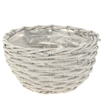 Artikel Plantkorg rund flätad korg vit-grå Ø30/25/20cm set om 3