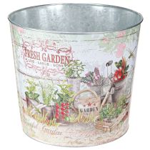 Artikel Växtkruka blomkruka rund metall Fresh Garden H21cm