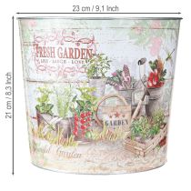 Artikel Rund metallkruka Fresh Garden H21cm
