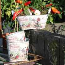 Artikel Växtkruka blomkruka rund metall Fresh Garden H21cm