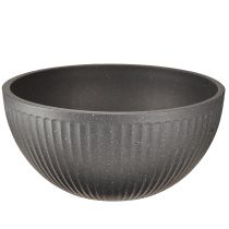 Artikel Kruka i plast med spår antracit Ø30cm