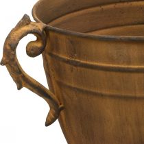 Planterare rost utseende kopp vas metall Ø22,5cm H32,5cm