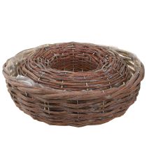 Artikel Planteringsring, planteringsskål, trä, naturgrå, Ø30/35cm, set om 2.