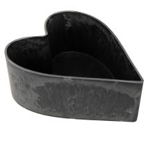 Artikel Växtskål hjärta dekorativ plastskål antracit 13×16×6,5 cm