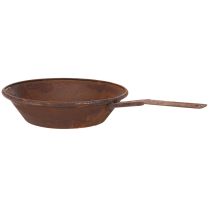 Artikel Planteringsbricka, rostfärgad panna med handtag, metallkruka, Ø31cm