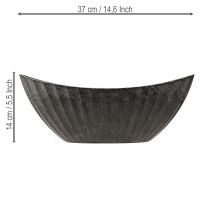 Artikel Växtskål med spår oval båt antracit 36cm