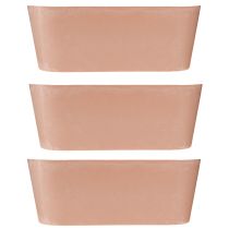 Artikel Växtskål oval dekorationsskål plast rosa brun 27×11×10cm 3st