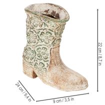 Artikel Blomkruka cowboystövel växtsko vintage blommönster 24cm