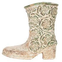 Artikel Blomkruka cowboystövel växtsko vintage blommönster 24cm
