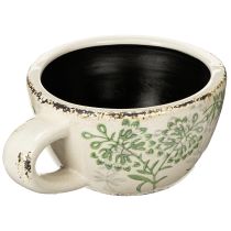 Artikel Keramisk kruka med blommönster, rumsdekoration, 18 cm