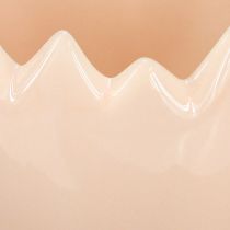 Artikel Äggformad blomkruka med bruten kant för kreativ placering på fönsterbrädor och bord, 9 cm, 3 stycken