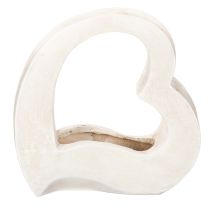 Artikel Hjärtformad dekoration för plantering och blomsterarrangemang, öppen design, modern hjärtform, 19 cm