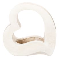 Artikel Hjärtformad dekoration för plantering och blomsterarrangemang, öppen design, modern hjärtform, 19 cm