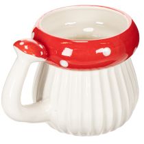 Artikel Keramisk mugg med flugsvampmotiv för dekoration, 10 cm