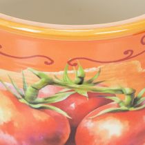 Artikel Tomatkrukaset, dekorativa blomkrukor i keramik för kök och retrodekor, 14 cm, set om 3
