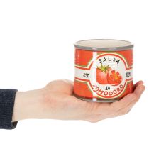 Artikel Dekorativa keramiska krukor med tomatmotiv för eleganta inslag i hemmet, 14 cm, set om 3