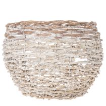 Artikel Rund flätad korg, stor dekorativ korg för plantering, 23 cm
