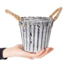 Artikel Blomkruka med handtag, metallplanter, dekorativ planteringskruka Ø14,5 cm