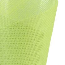 Artikel Växtkruka vävt papper grön gul lila Ø9cm H18cm 9 st