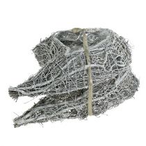 Artikel Vitt vinbärshjärta 30x23cm begravningsdekoration 2-delat set gravskyddsdekoration