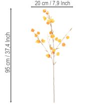 Artikel Konstgjord kinesisk lykta, Physalis-gren med blommor, 95 cm