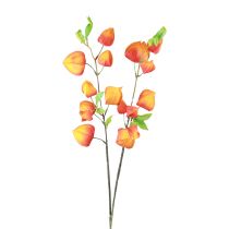 Konstgjord blomma orange lykta blomma Physalis dekorativa sidenblommor 93cm 2st