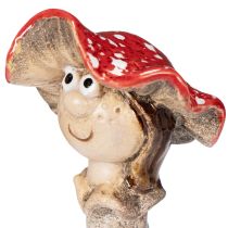Artikel Svampplugg Dekorativ Figur Flicka och Pojke Flugsvamp med Ansikte 13cm 2st