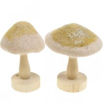 Deco svampträ, filt med glitter bordsdekoration Advent H11cm 4st