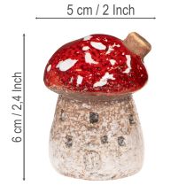 Artikel Svamphusdekoration Miniatyr Flugsvamp 6 cm 2 st