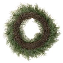 Artikel Konstgjord krans av tallgransar med små kottar, 40 cm