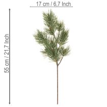 Artikel Konstgjord tallgran som dekorativ grangren, 55 cm, 3 stycken