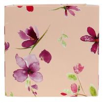 Papperspåse 12 cm x 12 cm rosa med mönster 8st