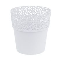 Plast cachepot vit Ø14,5cm H15,5cm 1st