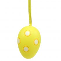 Plast ägghängare gul 6 cm 12st