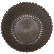 Artikel Ribbad skål, antracit, dekorativ skål, rund, 15 cm, 2 stycken